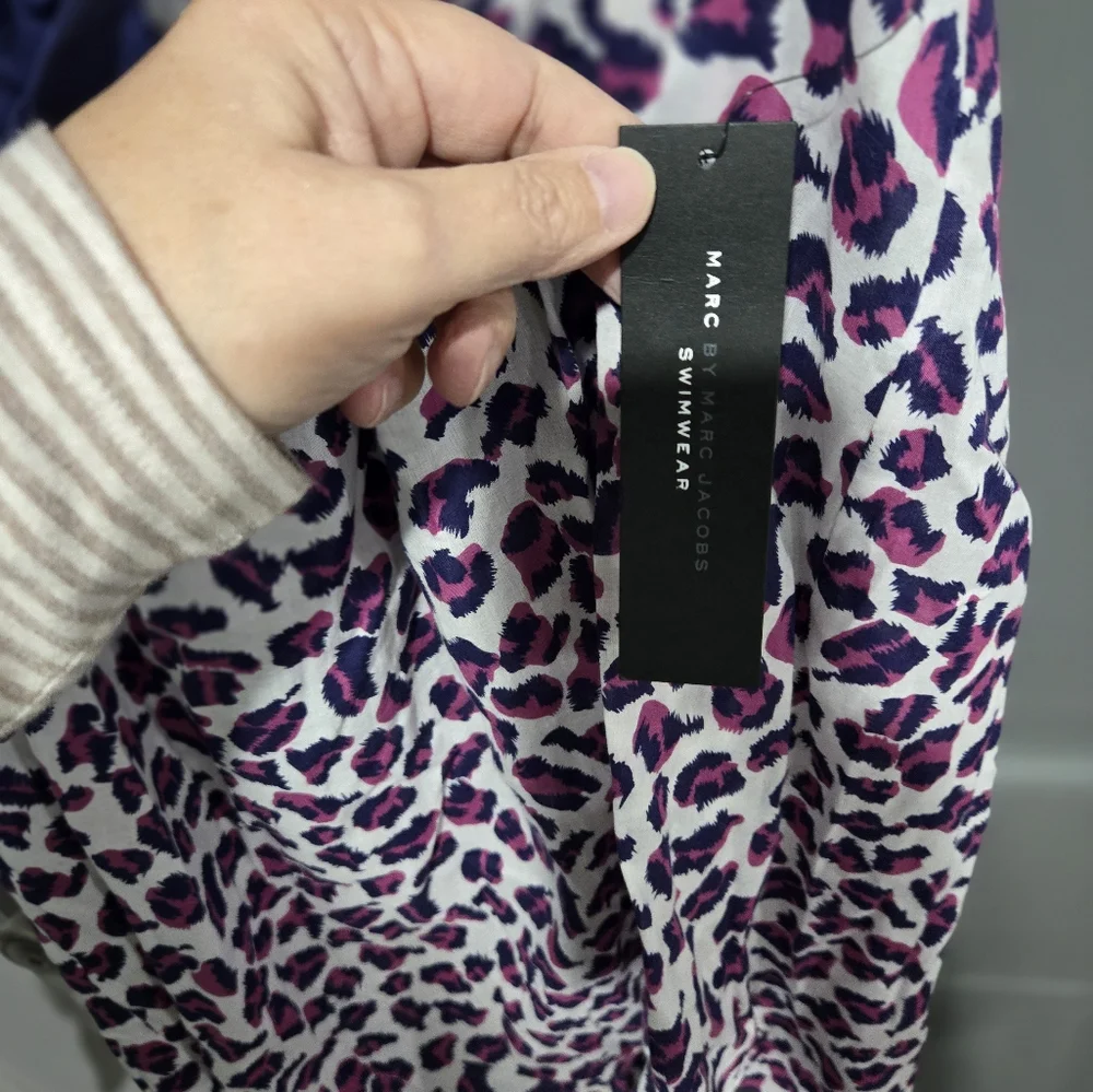 Marc Jacob's Pink Leopard Swim Coverup Size Medium